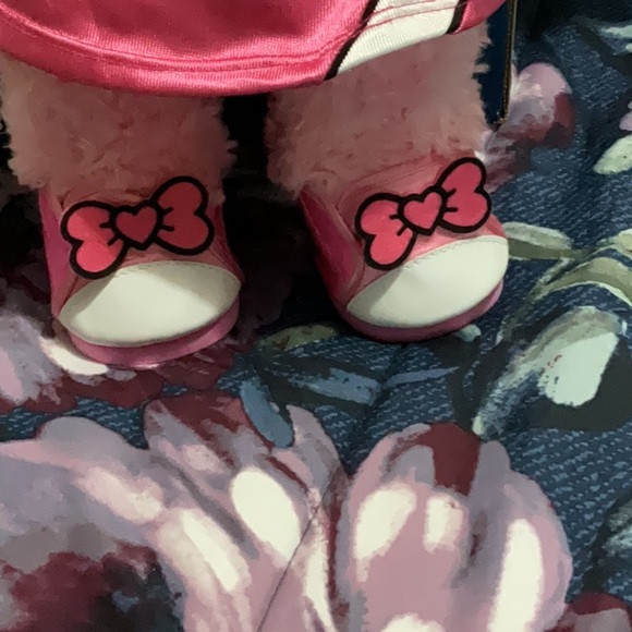 Build-A-Bear Pink Cheerleader Bear with Bow - Picture 3 of 9